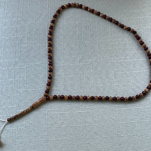 Real Wood Pray Beads Brown/Red Bead Handmade Tasbeeh Islamic Beads Tasbeh - Picture 9 of 9